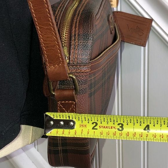 MRALPH LAUREN Tartan Plaid Crossbody Messenger Shoulder Bag Adjustable Strap - Picture 14 of 17